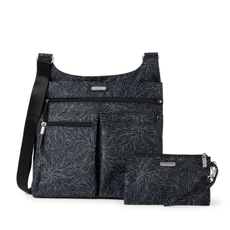 baggallini on track zip crossbody with rfid phone wristlet|baggallini zip crossbody bag.